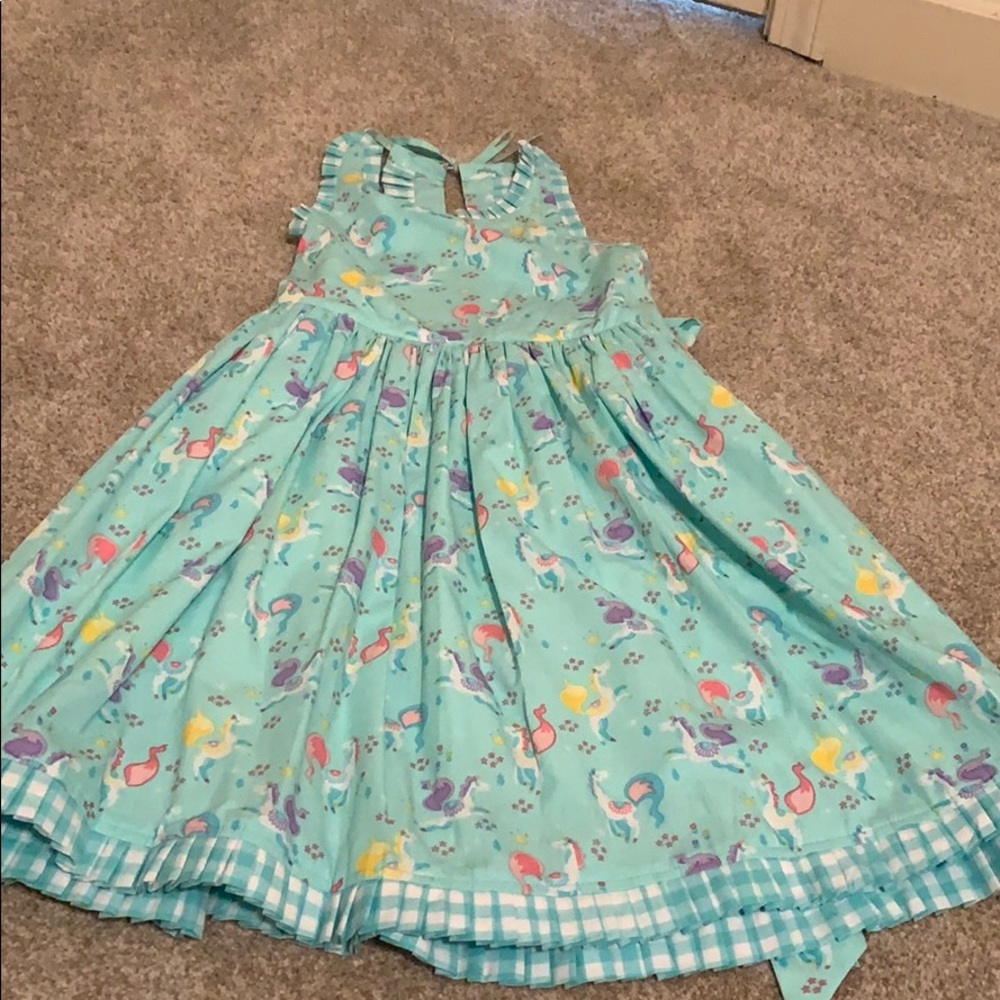 Cotton Kids unicorn dress size 7 NWT